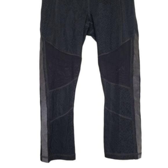 LULULEMON Mesh With Me Crop Legging Desert Snake Deep Coal - Picture 4 of 16
